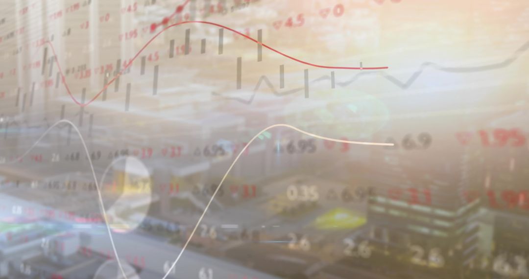 Financial Data Overlaying Industrial Apron Scene