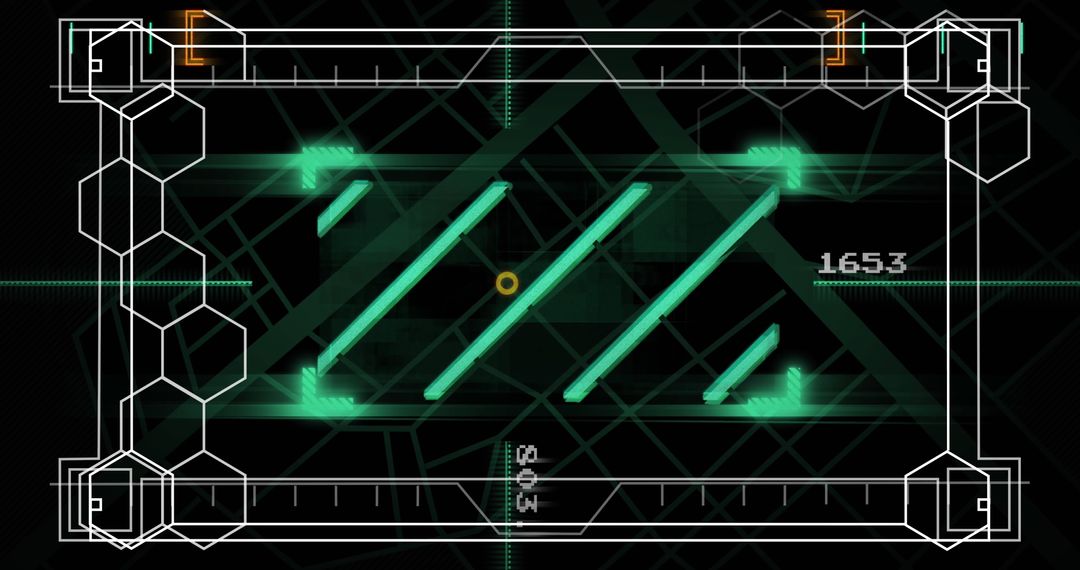 Futuristic HUD Display with Digital Interface Elements