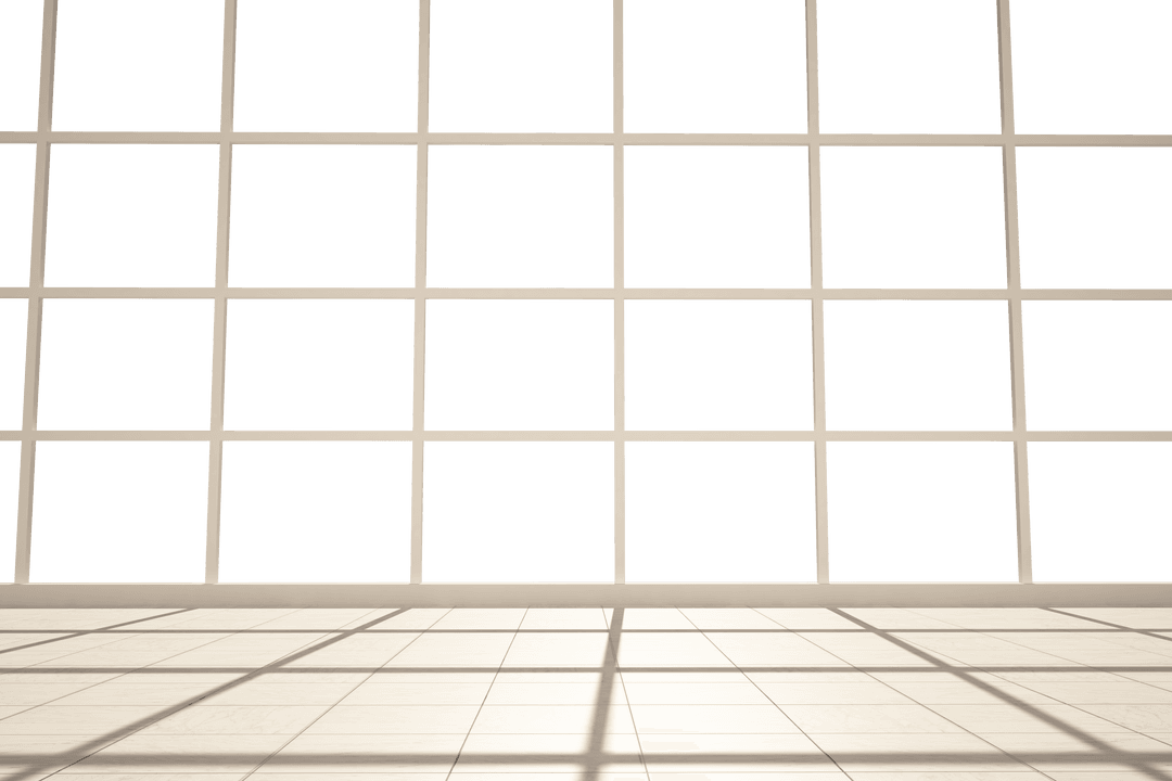 Tile Floor and Wall Structure on Transparent Background