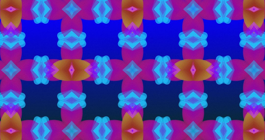 Colorful Kaleidoscope Pattern with Hypnotic Motion on Blue Background