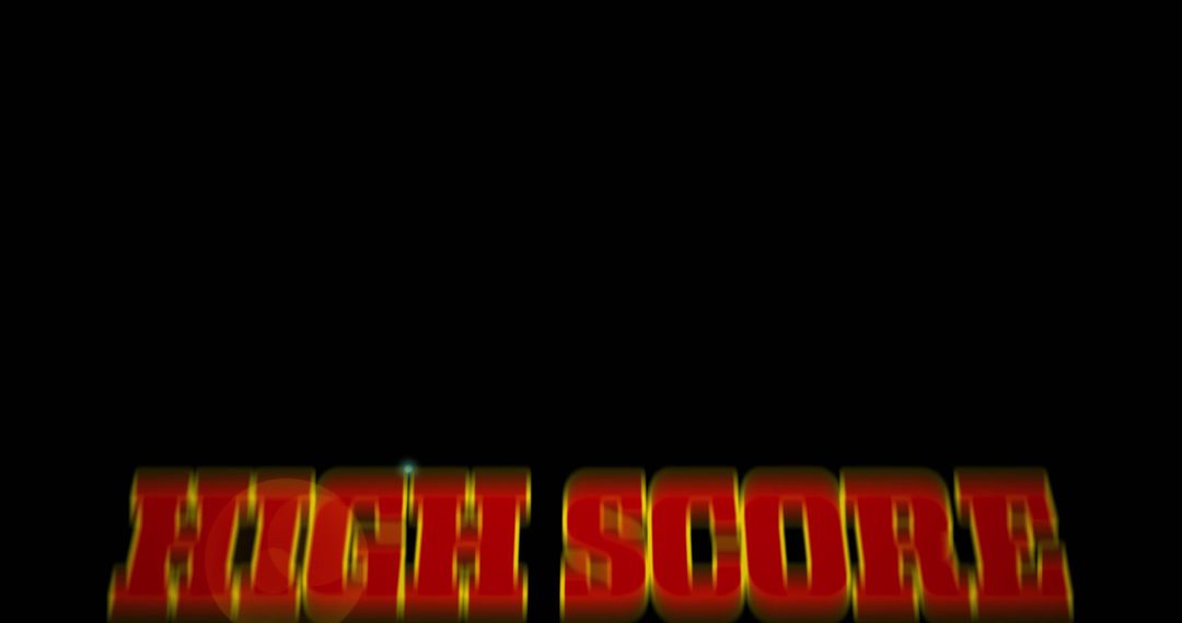 Retro High Score Text with Explosive Digital Graphics