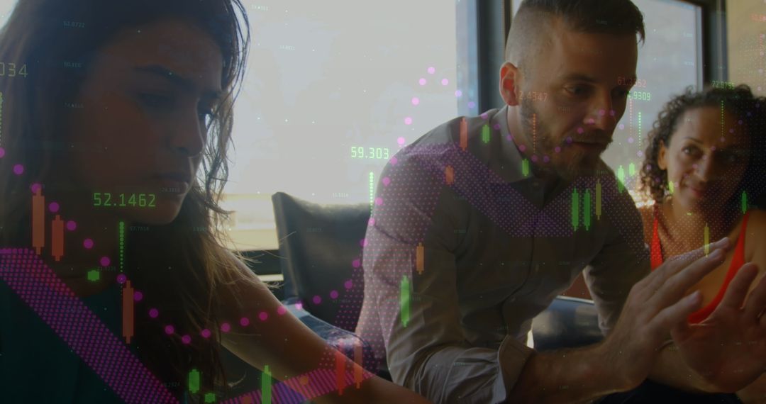 Business Team Discussing Data Analytics in Office