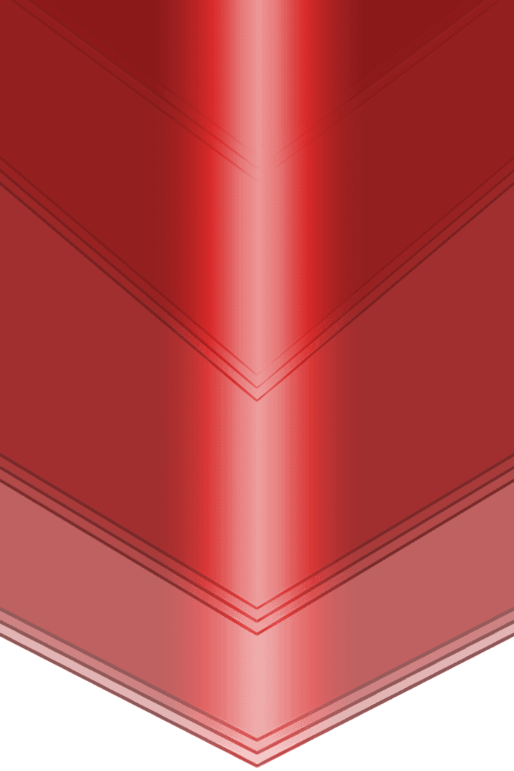 Red Abstract Chevron Design on Transparent Background
