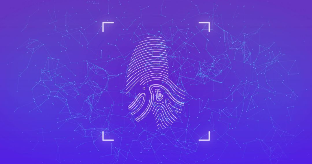 Biometric Fingerprint Scan With Digital Network Connections