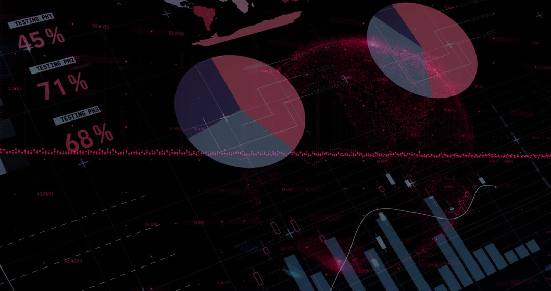 Financial Data Dashboard with Global Infographic Elements
