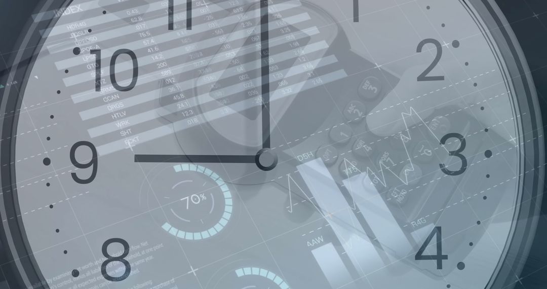 Time and Business Digital Interface with Payment Data Overlay