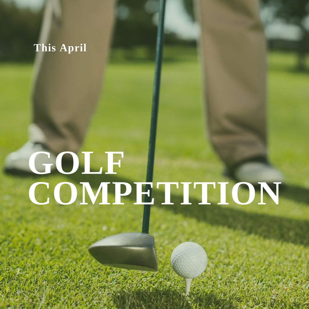 Close-up Golf Ball Before Championship Swing