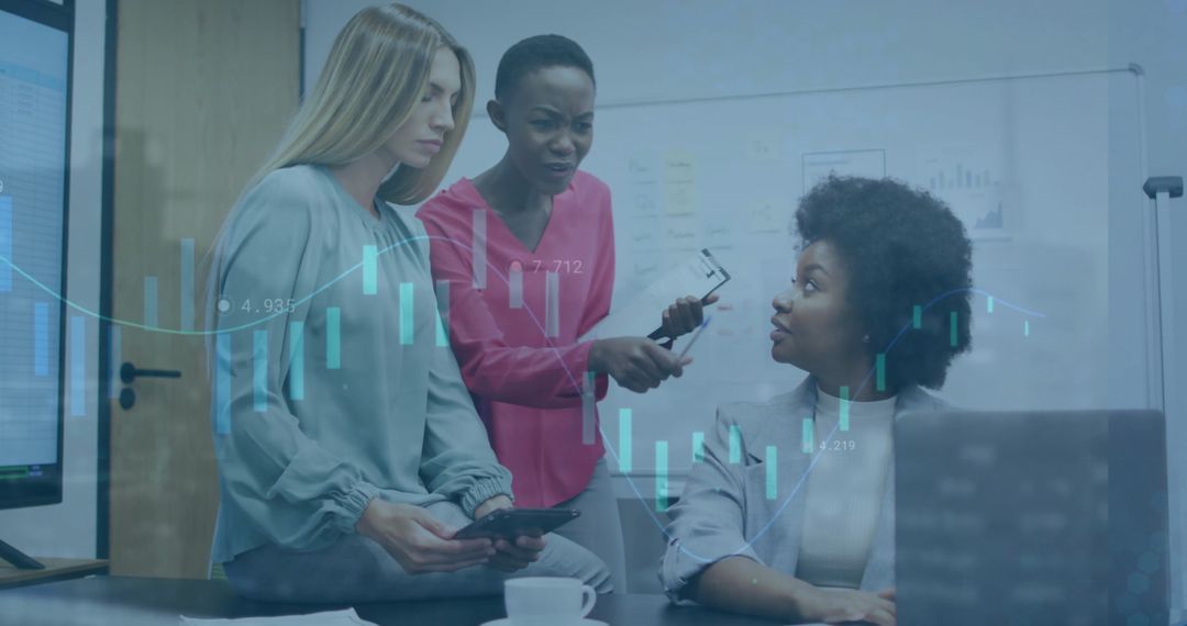 Financial Analytics Discussion in Modern Office Setting