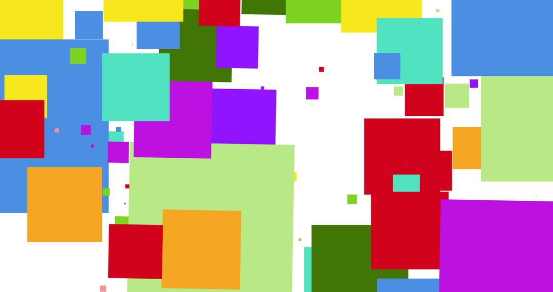 Abstract Vibrant Squares with White Background