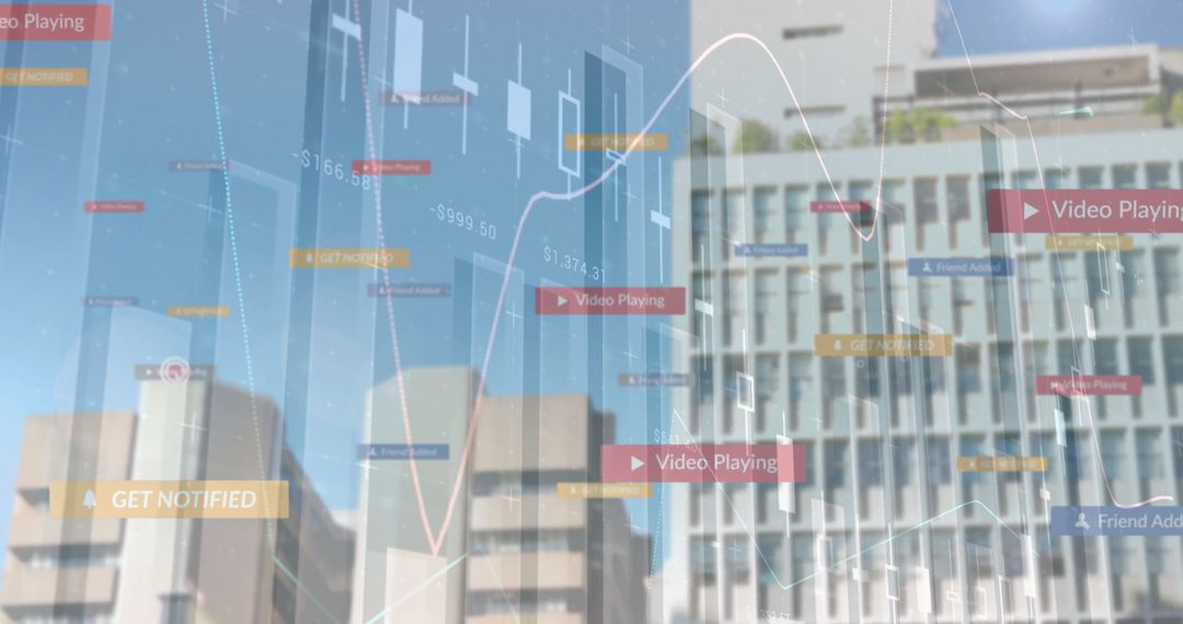 Financial Analytics Overlaid on Urban Buildings Emphasizing Digital Innovation