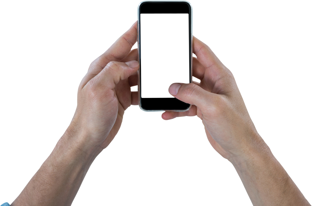 Transparent View Of Man's Hands Holding Smartphone With Black Screen - Download Free Stock Images Pikwizard.com