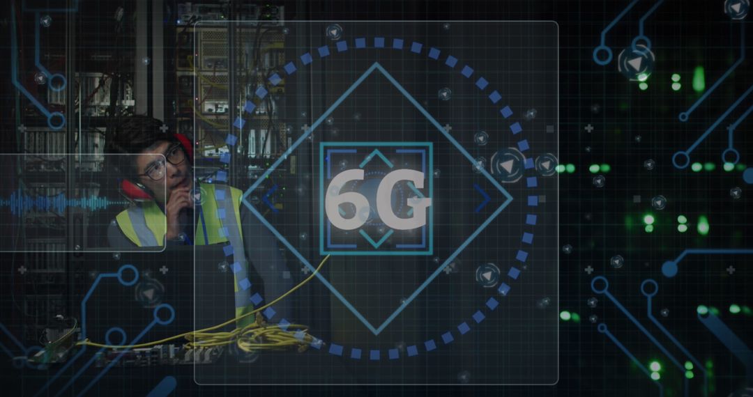 IT Engineer Working on Next-Generation 6G Network Technology