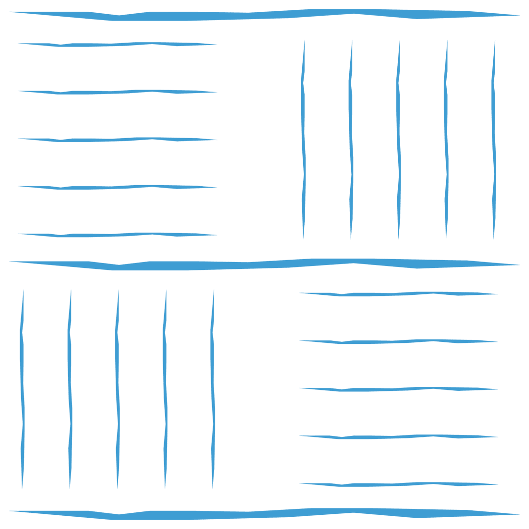 Abstract Linear Blue Grid on Transparent Background