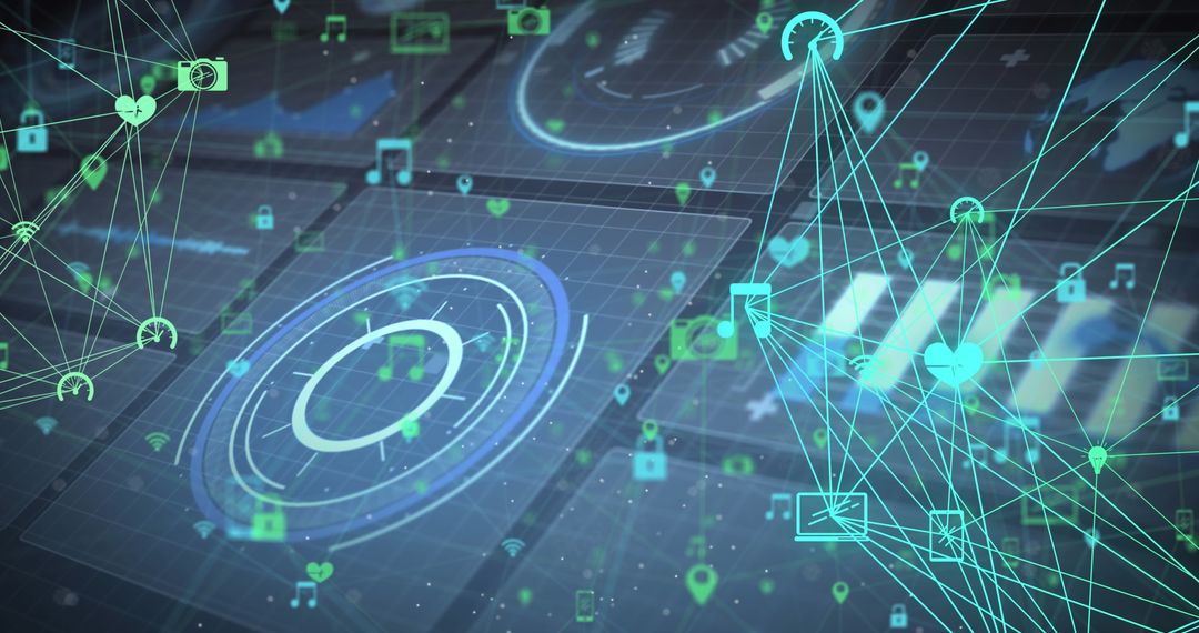 Concept of global data networking and digital connections