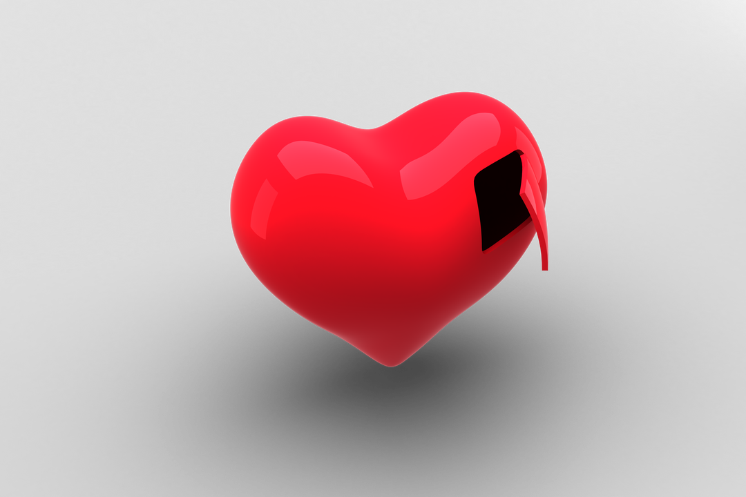 3D Red Heart with Open Door on Transparent Background - Download Free Stock Images Pikwizard.com