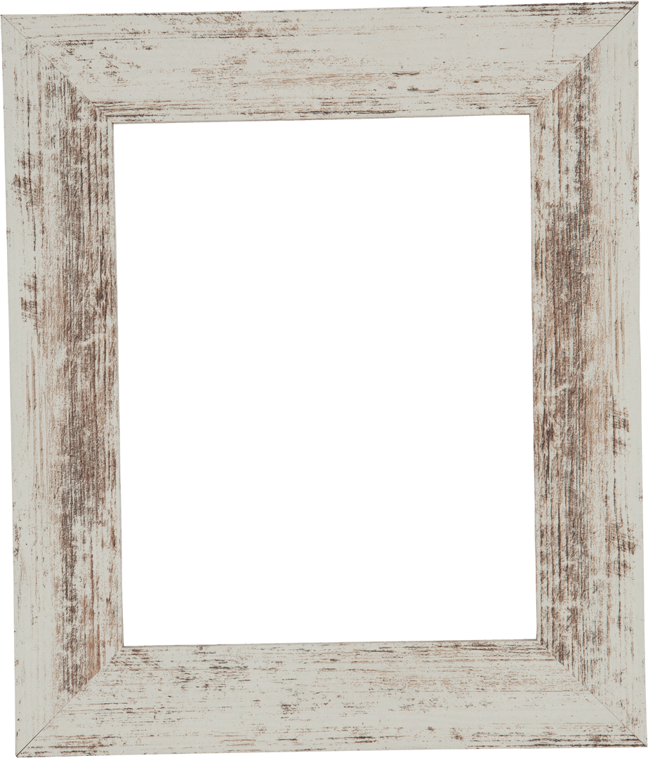 Rustic Wooden Frame on Transparent Background for Vintage Designs
