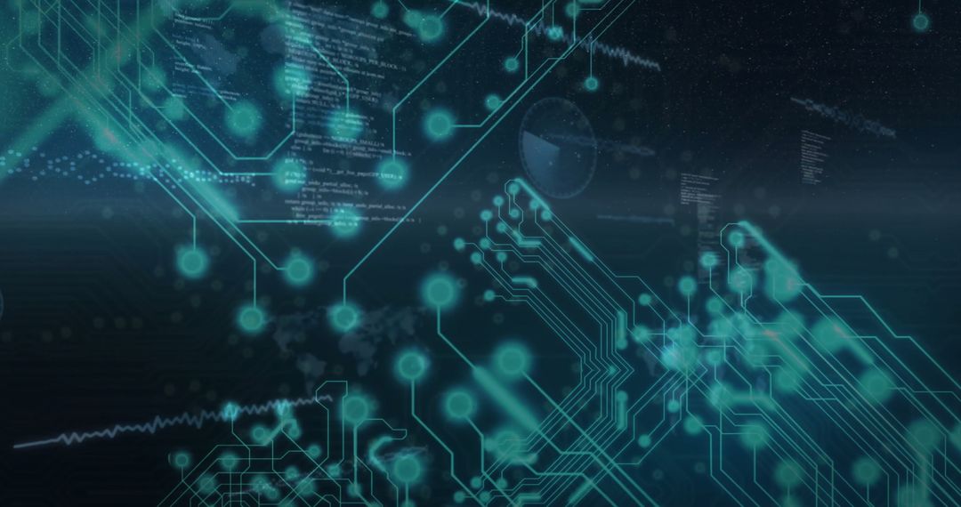 Futuristic Network of Digital Connections in Abstract Data Space