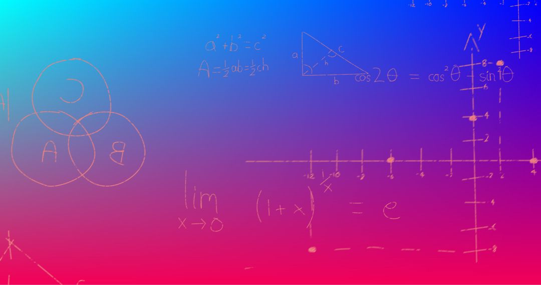 Abstract Mathematical Concepts on Gradient Background