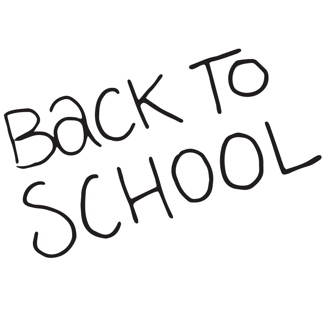 Back to School Text Transparent Design