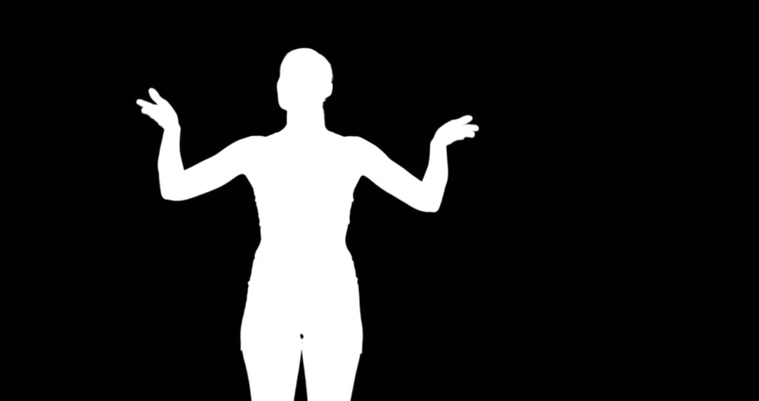 Silhouetted Person Gesturing on Black Background - Free Images, Stock Photos and Pictures on Pikwizard.com