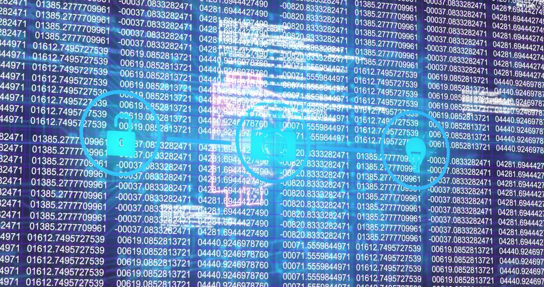 Network Diagram with Live Data and Security Key Icon