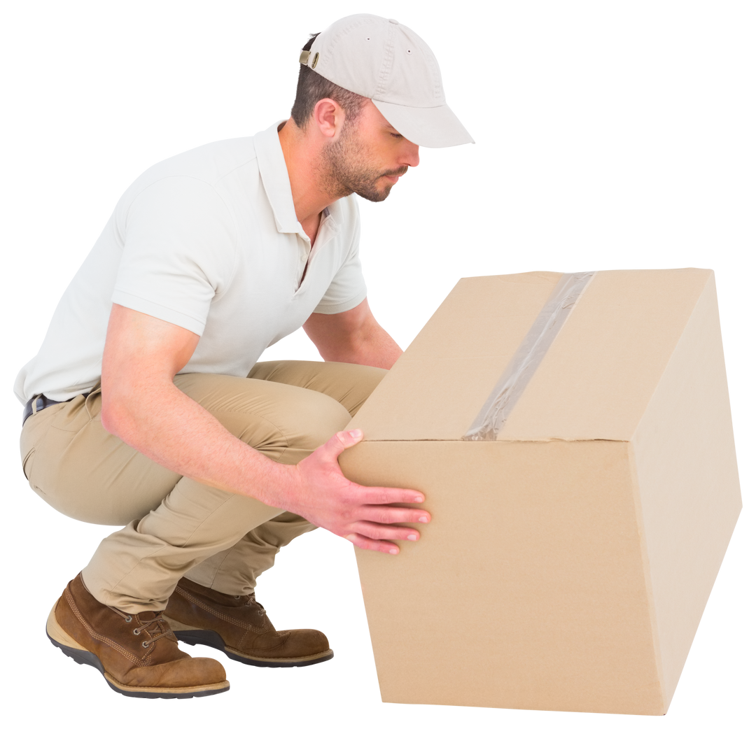 Transparent Background Delivery Man Moving Box - Download Free Stock Images Pikwizard.com