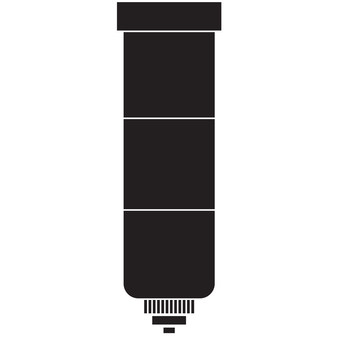 Black Paint Tube Illustration on Transparent Background for Creative Projects