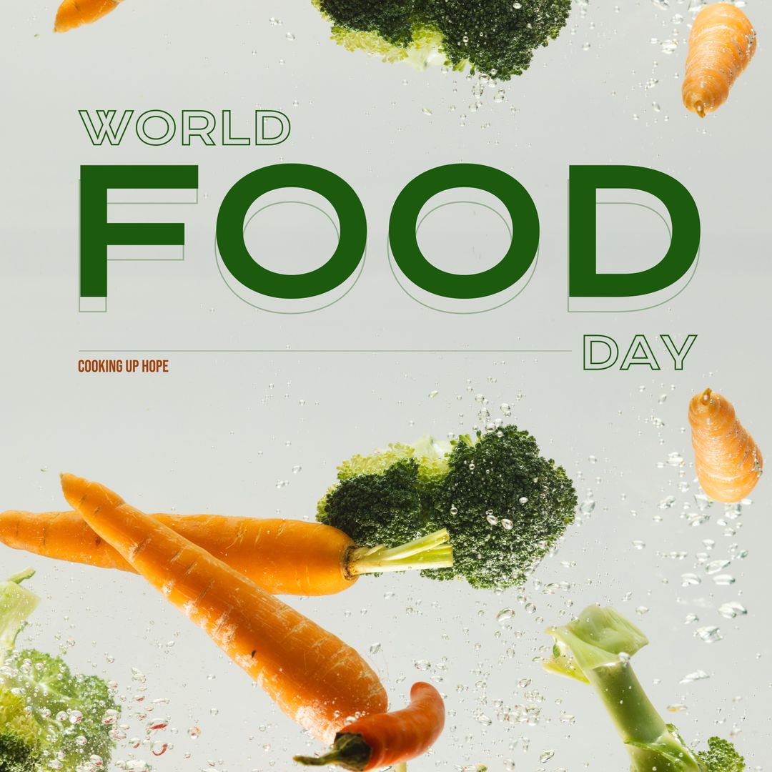 World Food Day Concept with Vegetables in Water