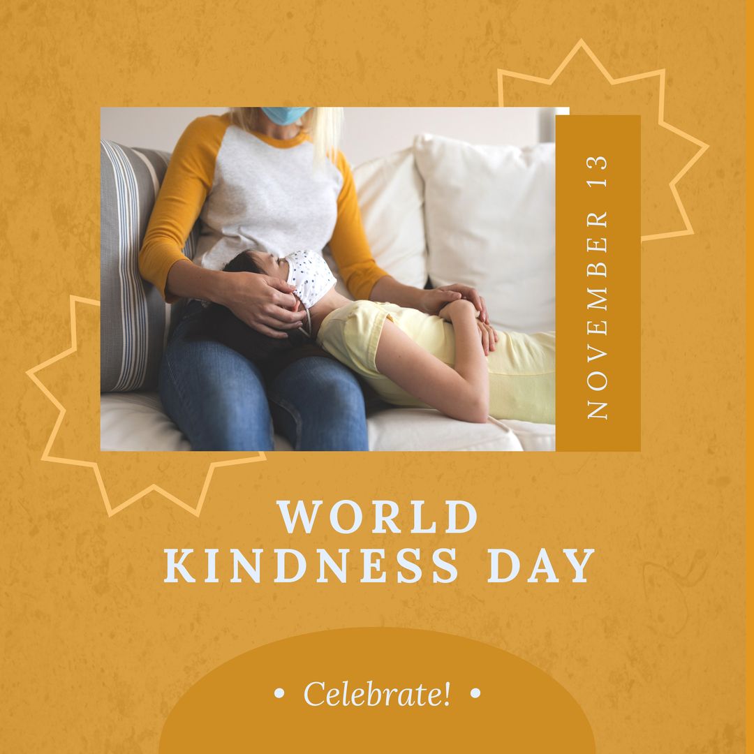 Celebrating World Kindness Day With Mother and Daughter Relaxing Together - Download Free Stock Templates Pikwizard.com