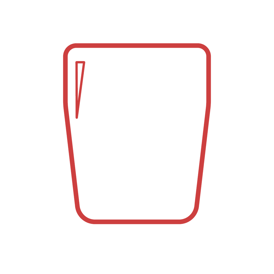 Transparent Red Door Icon with Simple Outline
