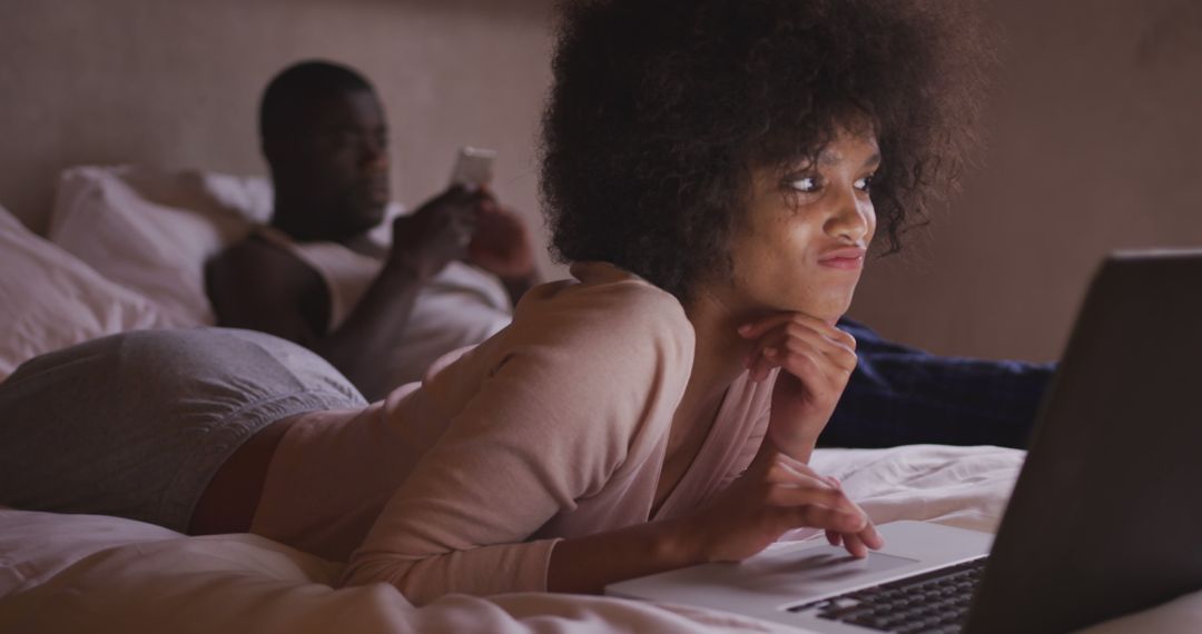 Couple Engaging in Different Activities in Bedroom