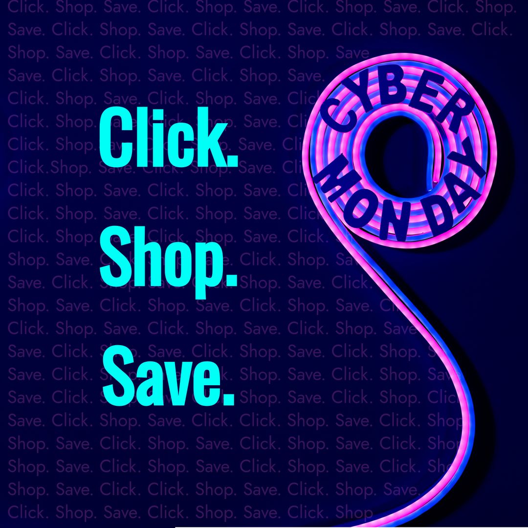Cyber Monday Sale Neon Sign with Promotional Text