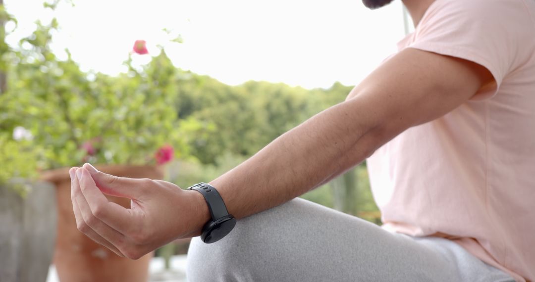 Man Practicing Mindfulness Meditation Outdoors