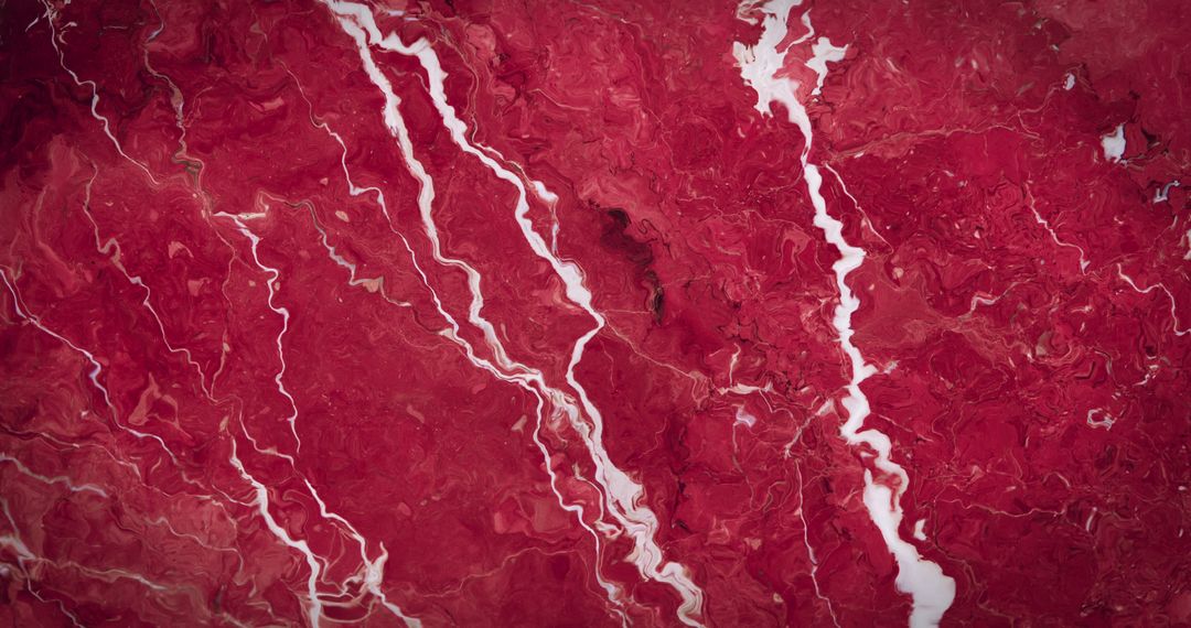 Abstract Red and White Marble Waves Background