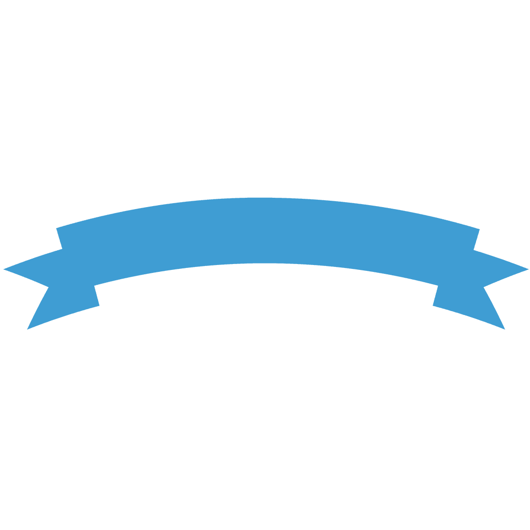 Blue Banner Ribbon Vector on Transparent Background for Decoration