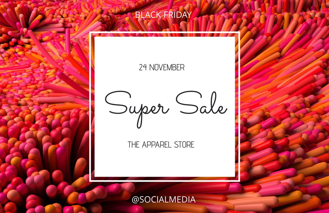 Vibrant Black Friday Super Sale Promotion Template
