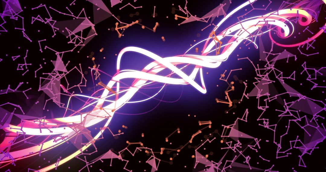 Colorful Geometric Abstract Lines with Dynamic Shapes