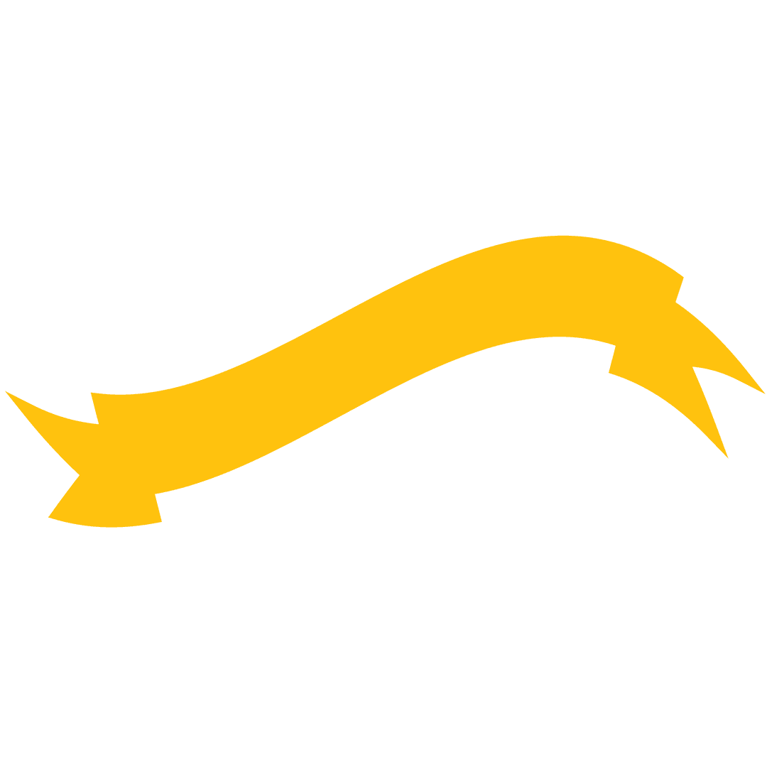 Yellow Transparent Banner with Copy Space on Isolated Background