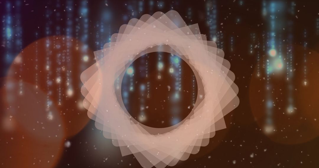 Abstract Technology Visualization with Digital Data Shapes