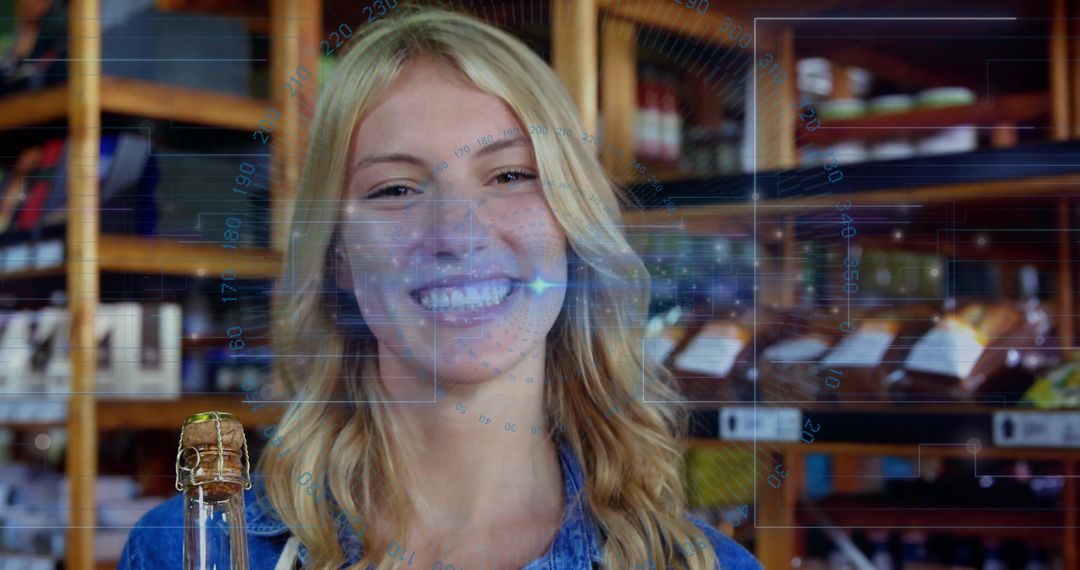 Digital Retail Experience with Facial Recognition in Boutique Deli