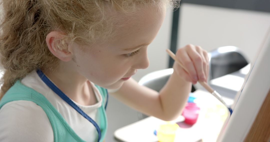 Creative Child Enjoying Art Class