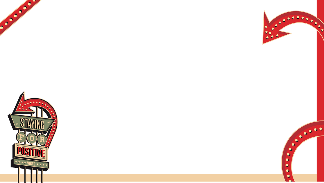 Vintage Marquee Sign with Neon Arrows Transparent Background