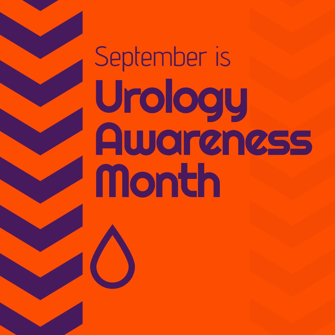 Urology Awareness Month Campaign Design with Purple Chevrons