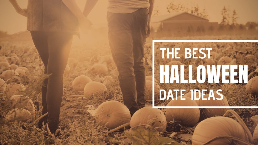 Romantic Couple Enjoying Autumn in Scenic Pumpkin Patch at Sunset