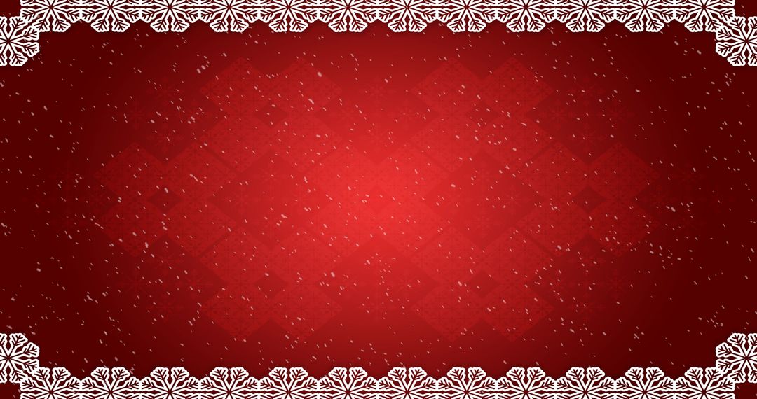 Christmas Snowflakes on Red Background Creative Design