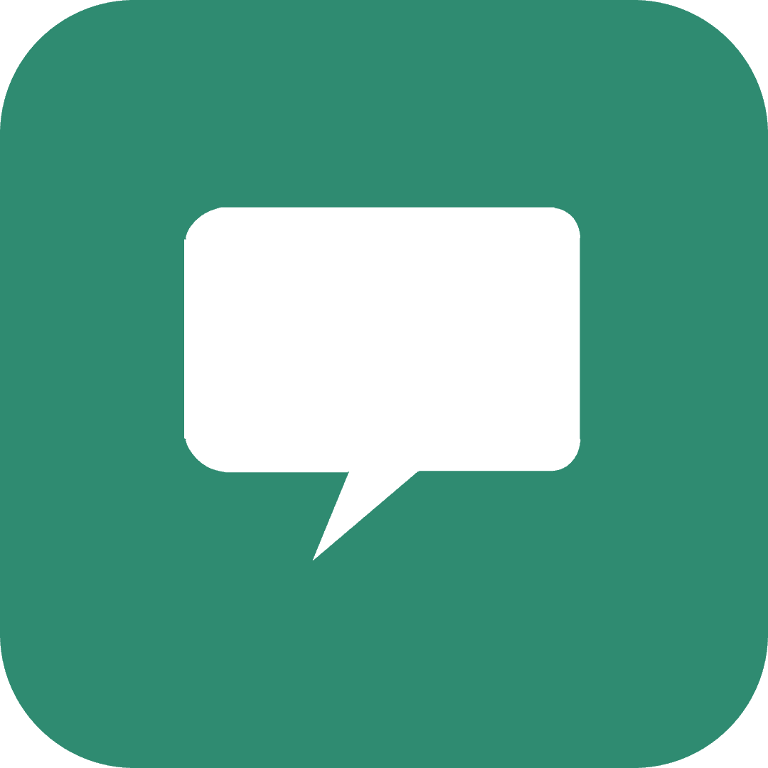 Green Communication Icon on Transparent Background