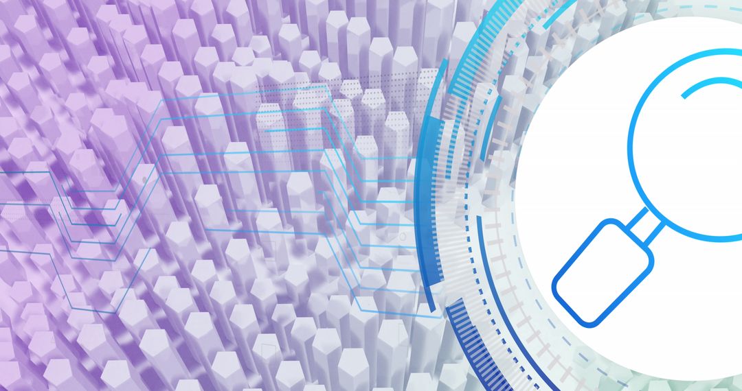 Abstract Visualization of Data Processing and Analysis Concept