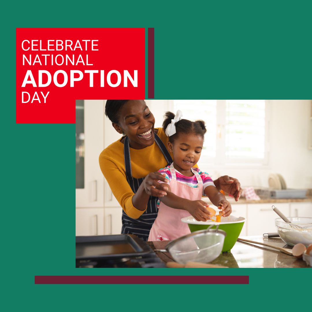 Celebrating National Adoption Day with Loving Mother and Daughter