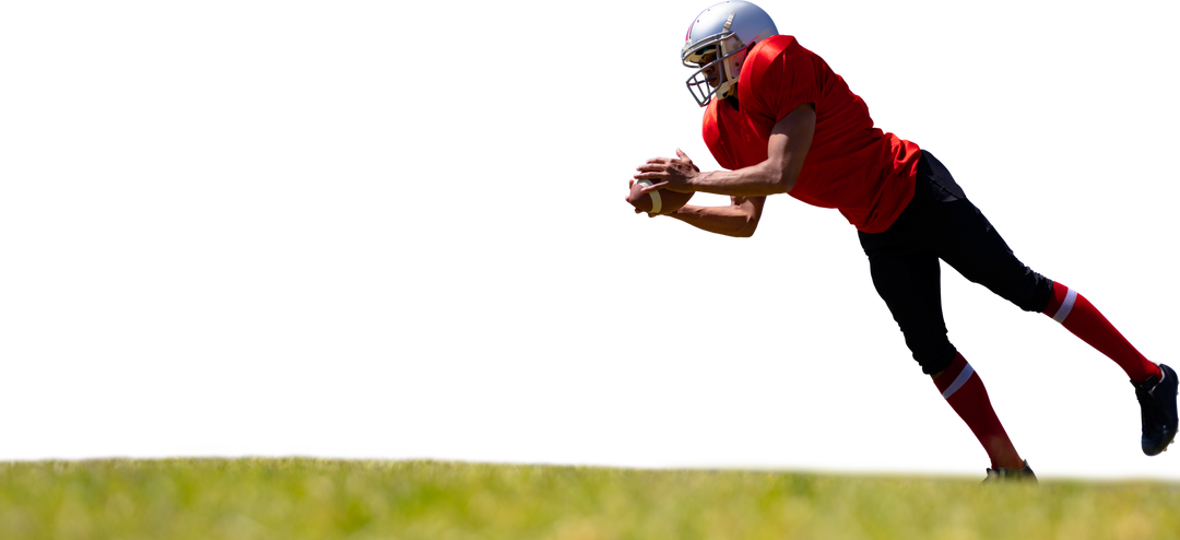 American Football Player Catching Ball in Mid-Air on Transparent Background - Download Free Stock Images Pikwizard.com