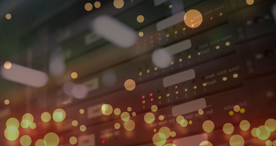 Digital networking and data concept with abstract lights